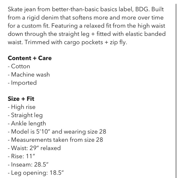 BDG Skate Cargo Pants - Picture 7 of 7